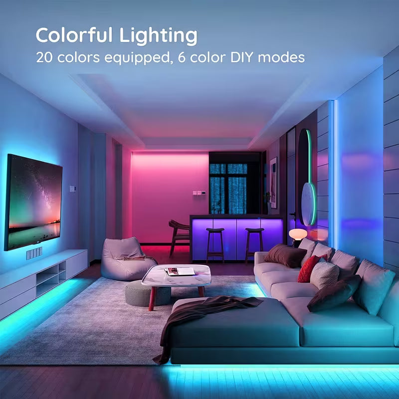 Aura‑Eclipse Smart RGB LED Strip Lights — App Control + Music Sync
