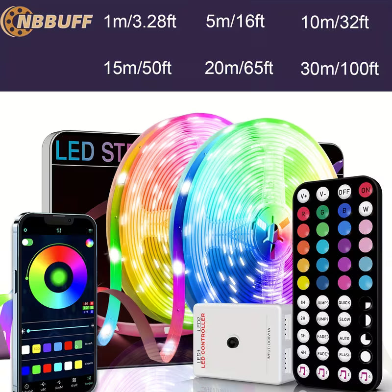 Aura‑Eclipse Smart RGB LED Strip Lights — App Control + Music Sync