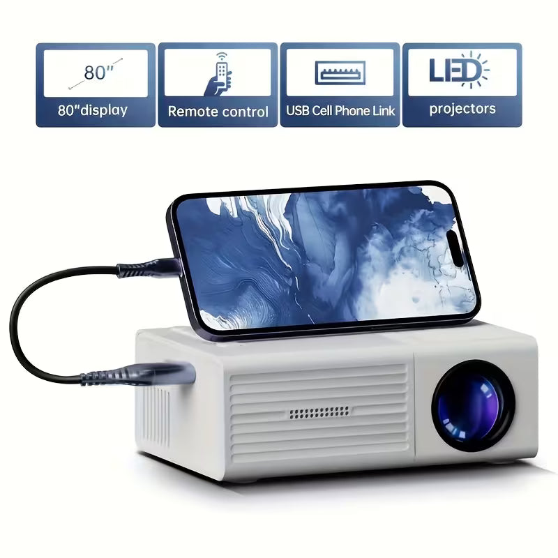 Aura‑Eclipse Mini HD Projector — Compact 1080P‑Compatible Room Cinema