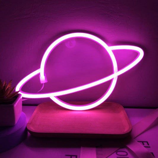 Aura‑Eclipse Saturn Planet LED Neon Light