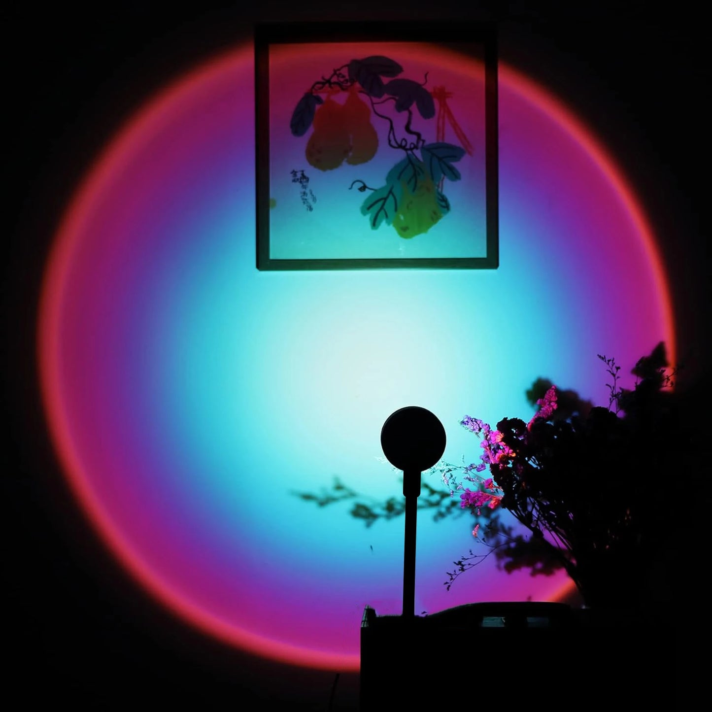 Aura‑Eclipse™ Rainbow Projection Mood Lamp — Multi‑Angle USB Ambient Light